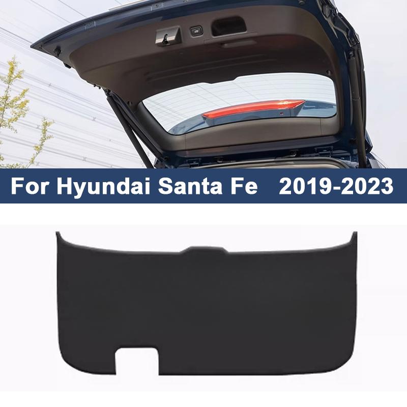 2024 New Car Trunk Mat For Hyundai Santa Fe 2010-2024 Leather Anti-Kick Protective Pad Waterproof Tailgate Cover Interior Modifi