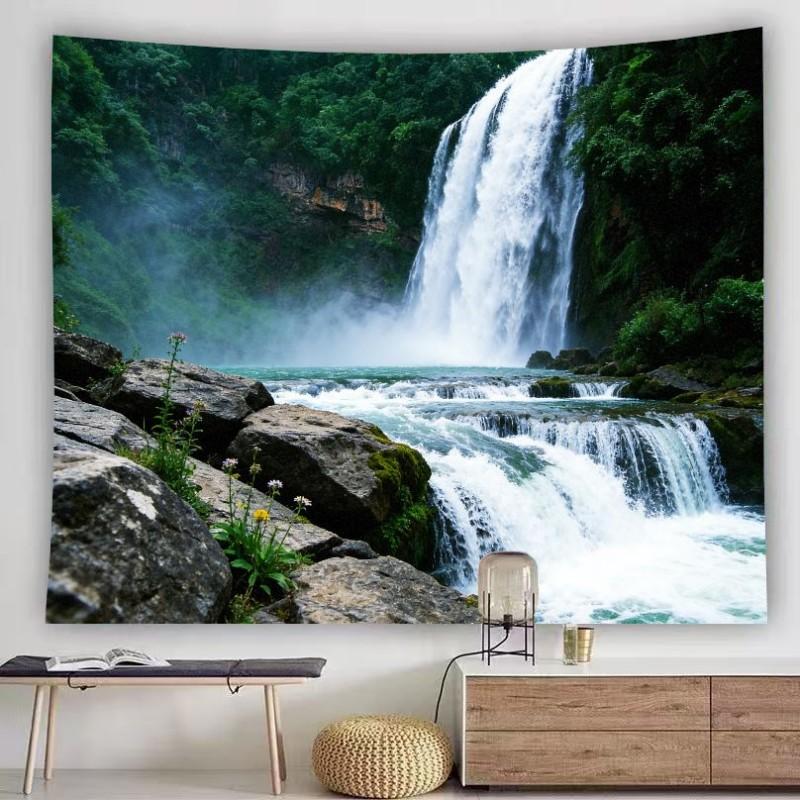 Golden Sunrise Snow Mountain Tapestry Sea Of Clouds Nature Landscape Wall Hanging Aesthetic Home Decor Bedroom Dorm