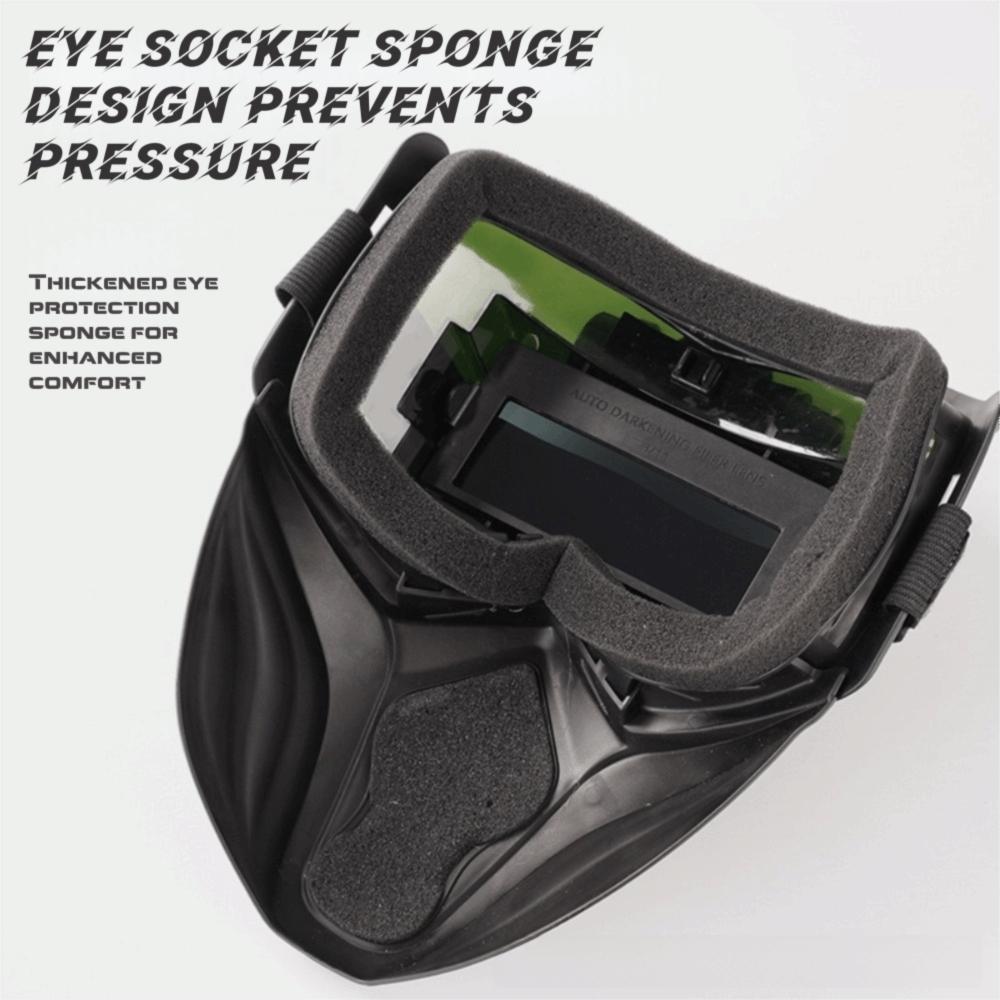 Auto Darkening Auto Darkening Welding Helmet Split Type Equipped with Headlights Welder Protector Helmet Adjustable Band