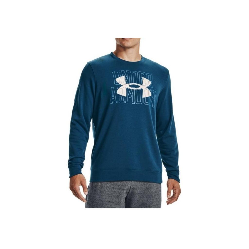 Under Armour Round Neck Training Sweatshirt Men Tops Blue 1370391-458