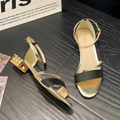 Mode Vielseitige Outdoor Damen Sandalen Schuhe für Damen 2025 Neu Sommer Schnallenriemen Peep Toe Niedrig-Absatz Kleidsandalen Damen