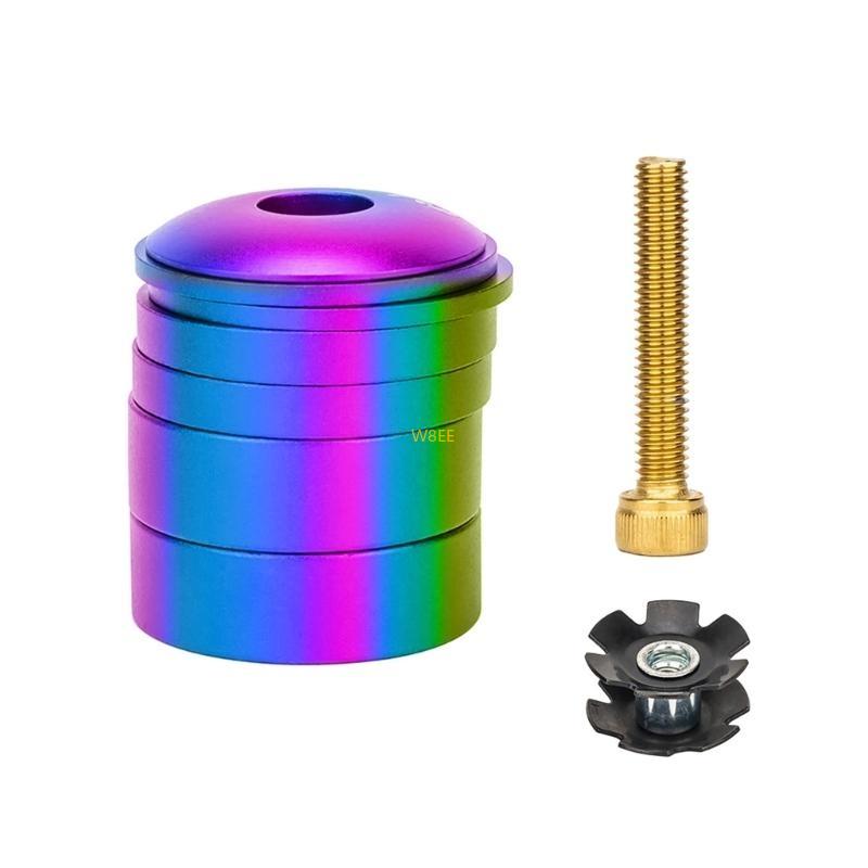 Bicycles Front Fork Stem Spacers Kits with Headset Star Nut Bike Headset Spacer