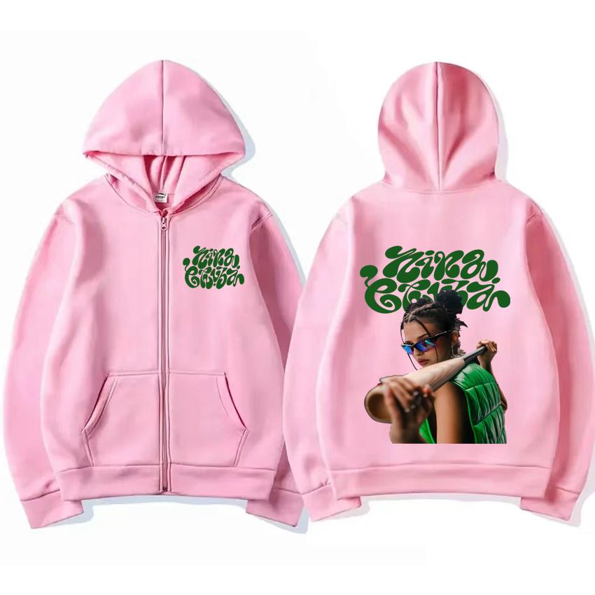 

Vintage Style Nina Chuba Classic graphics Zipper Hoodie Coat new Men Women streetwear Oversized Unisex Fleece Zip-up Jacket 3XL рожевий