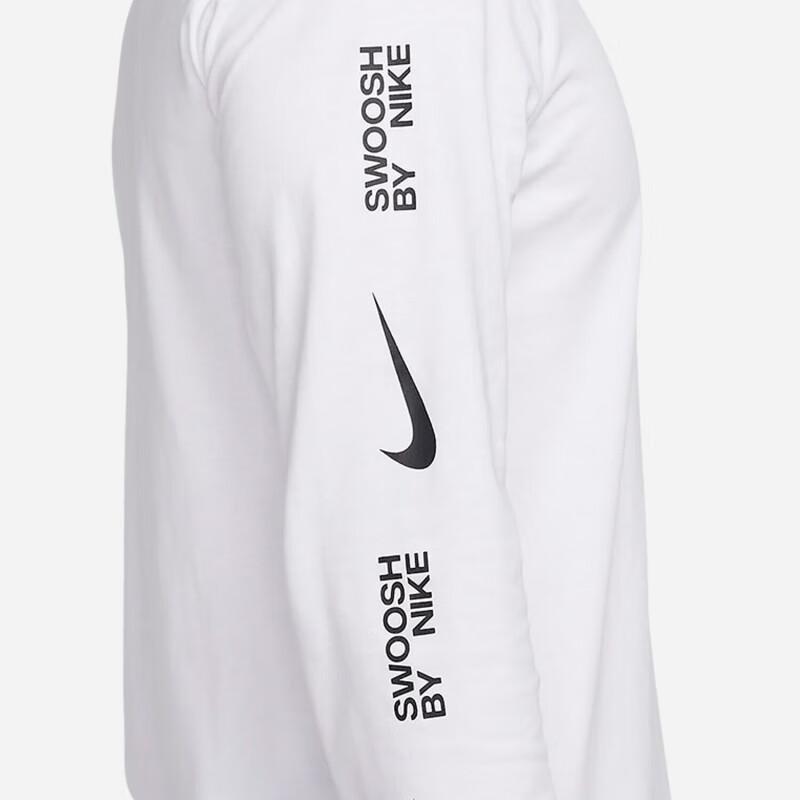 Nike Printed Crew Neck Casual Long Sleeve Shirt Men Tops White FJ1120-100