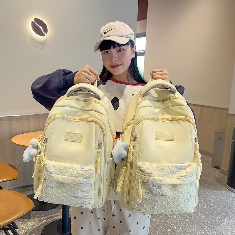 Korean version of the new small fresh and cute large-capacity backpack for junior high and high school students school bag women's ins niche backpack