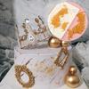 1 Pcs Large Baroque Feather Silicone Mold, Scroll Embossed Cake Decoration Fondant Mold for Thanksgiving Wedding Party Cupcake Topping Candy