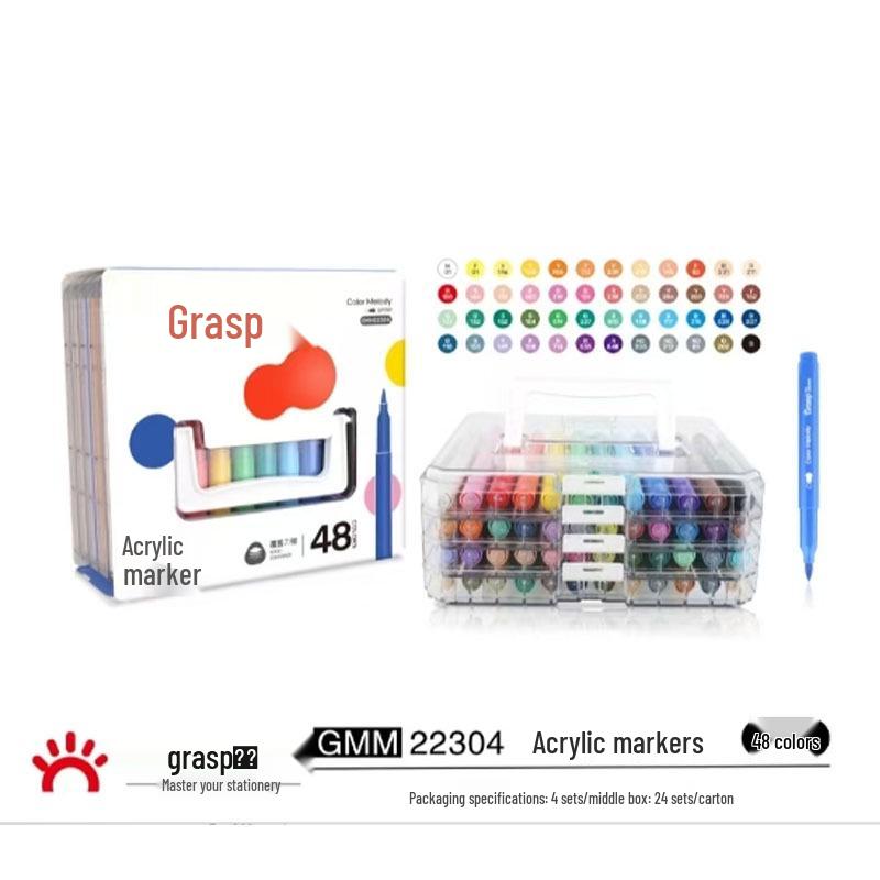 Master Soft-Tip Acrylic Marker Pens for Students & Art - 36, 48 Opaque, or 60 Layerable Colors