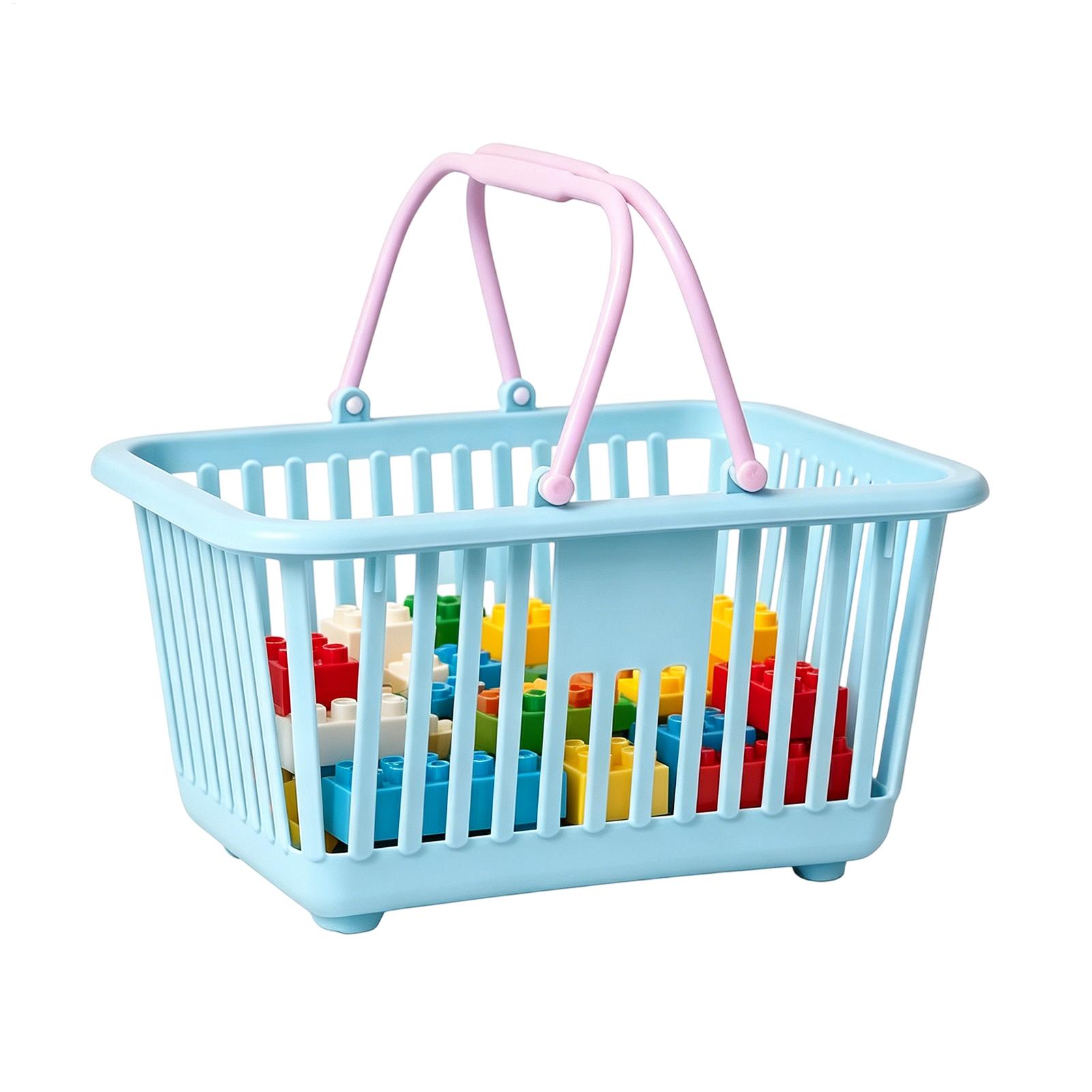 Mini boodmand opbergbak met handvatten Lichtgewicht bureaukorven Praktische organizer voor kinder speelgoed snacks badkamer huis slaapzaal