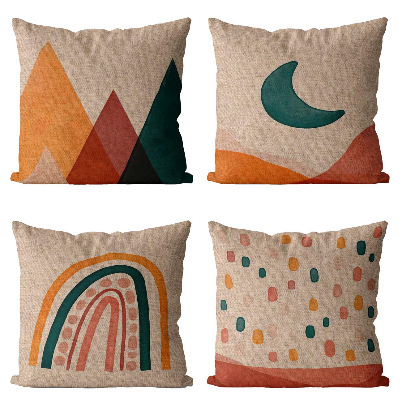 Tonnika Chen Unisex Nordic Geometric Cushion Cover Decorative Throw Pillowcases Abstract Creative Decoration For Home Sofa Car Covers 45*45Cm
