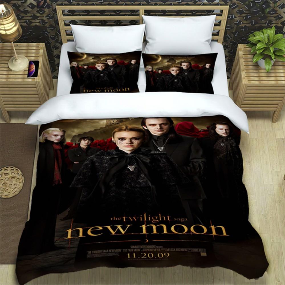 Twilight Series Duvet Cover Set And Pillowcases Vampire Movies Single King Full Fashion Bedding Set For Adults Duvet Cover