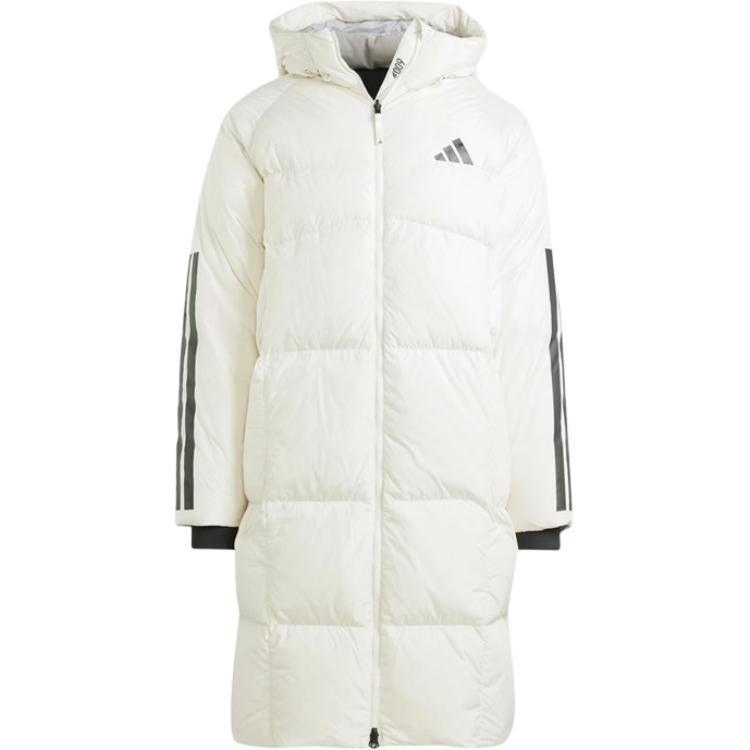 adidas COLD RDY 3S LONG DOWN JACKET Asia Sizing  White Black  Men s JG3838 XL