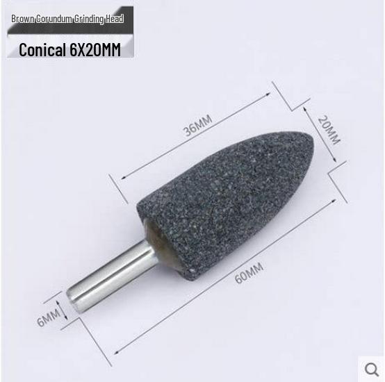 Cylindrical Sanding Head with Handle for Electric Grinder - Jade Carving and Polishing Tool