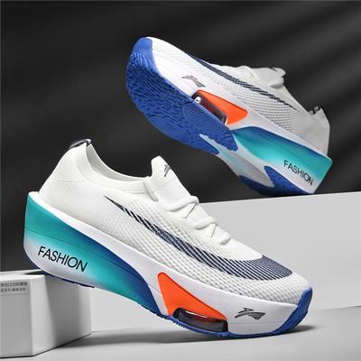 Air Cushion Running Shoes Men's and Women's Racing Carbon Board Running Shoes Lightweight Breathable Single Net Children's Mesh Shoes