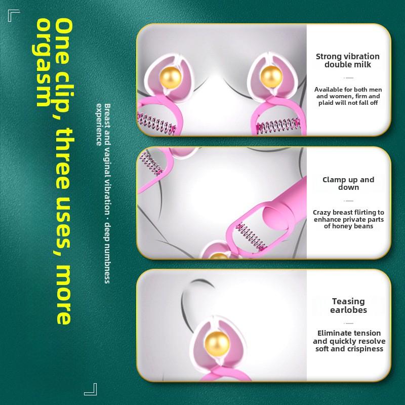 Breast Clip Battery Version Multi Frequency Breast Vibrator, Breast Teasing Female Masturbator, Sex Toy