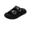 Thick-bottomed cool slippers for women's summer outer wear 2025 new French soft-bottomed beach cool slippers non-slip outer wear buckle