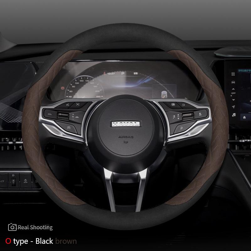 Suede Car Steering Wheel Cover For Haval Dargo H2 H4 H6 H9 F7 M6 Ultrathin Anti-slip Sweatproof Auto Accessories