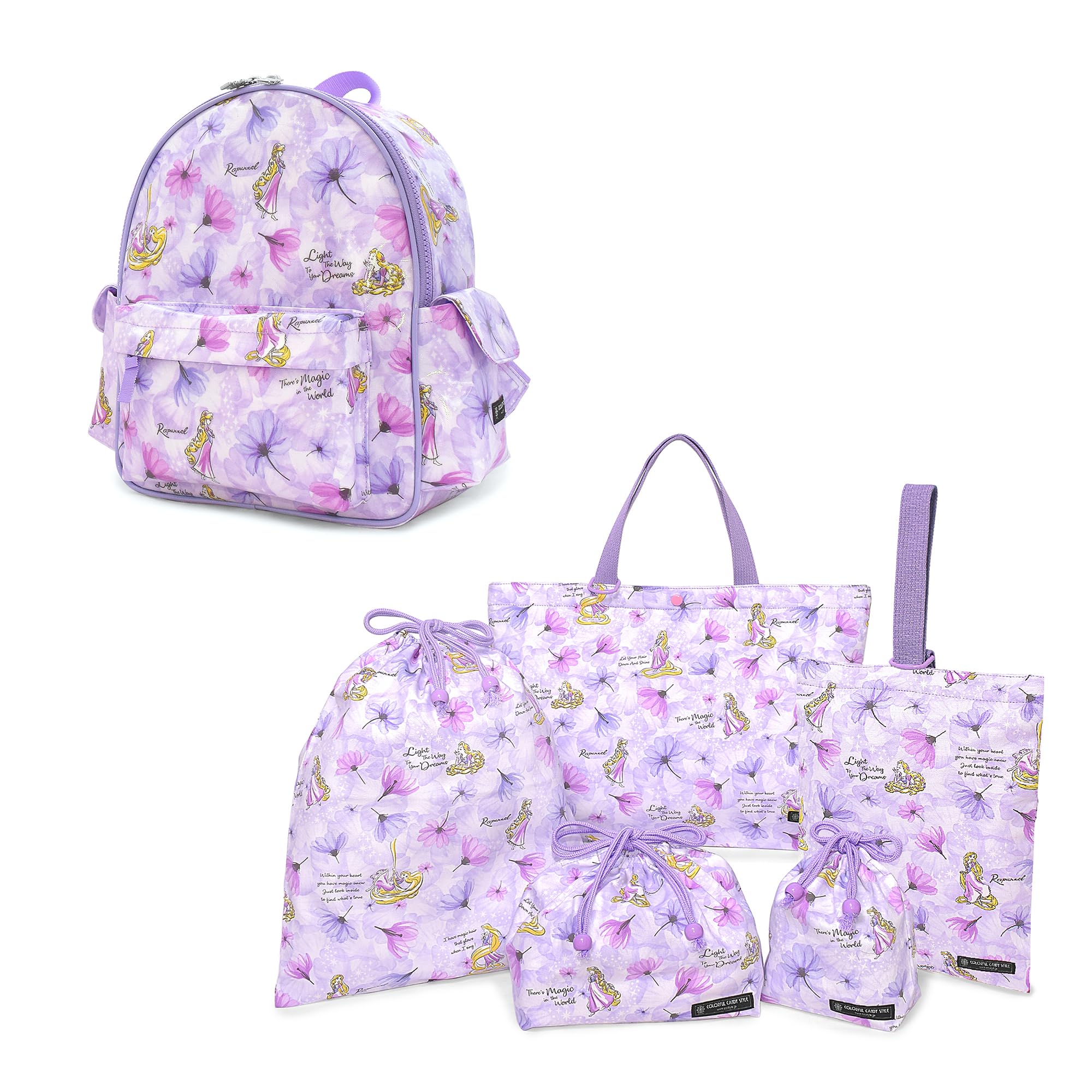 

КРАСОЧНЫЙ КОНФЕТНЫЙ СТИЛЬ Disney Набор из 6 предметов: Рюкзак для детского сада/школы, рюкзак для школы (Рапунцель Принцесса Рапунцель) Для девушек (NT800200)