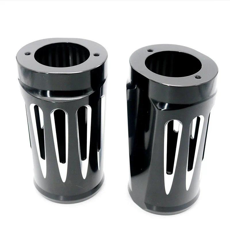 For Harley 1984-2020 2Pcs Motorcycle Fork Slider Cover Trim With Bolts Touring Models Motorbike Decor Accessories