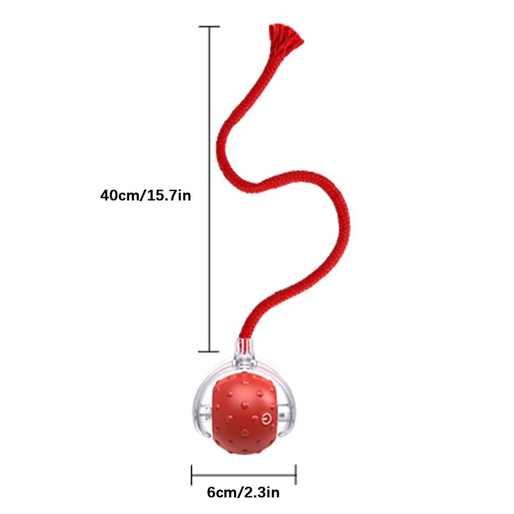 

Cat Interactive Ball Toys Automatic Rolling Ball Faux Tail USB Charging Smart Pet Electric Toy Dog Cat Training Imitate Mice Birdless sound