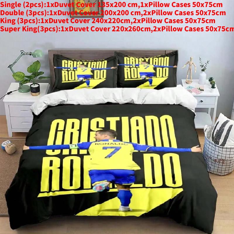 

Роналду Футбол Цифровая Печать Пододеяльник Наволочка Постельный Комплект Для Спальни Style B,135X200cm