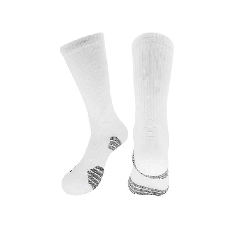 Summer Non-slip Mid-calf Cycling Socks: Sweat-absorbent, Thickened Towel Bottom, Unisex Running Sports Socks One Size Adult