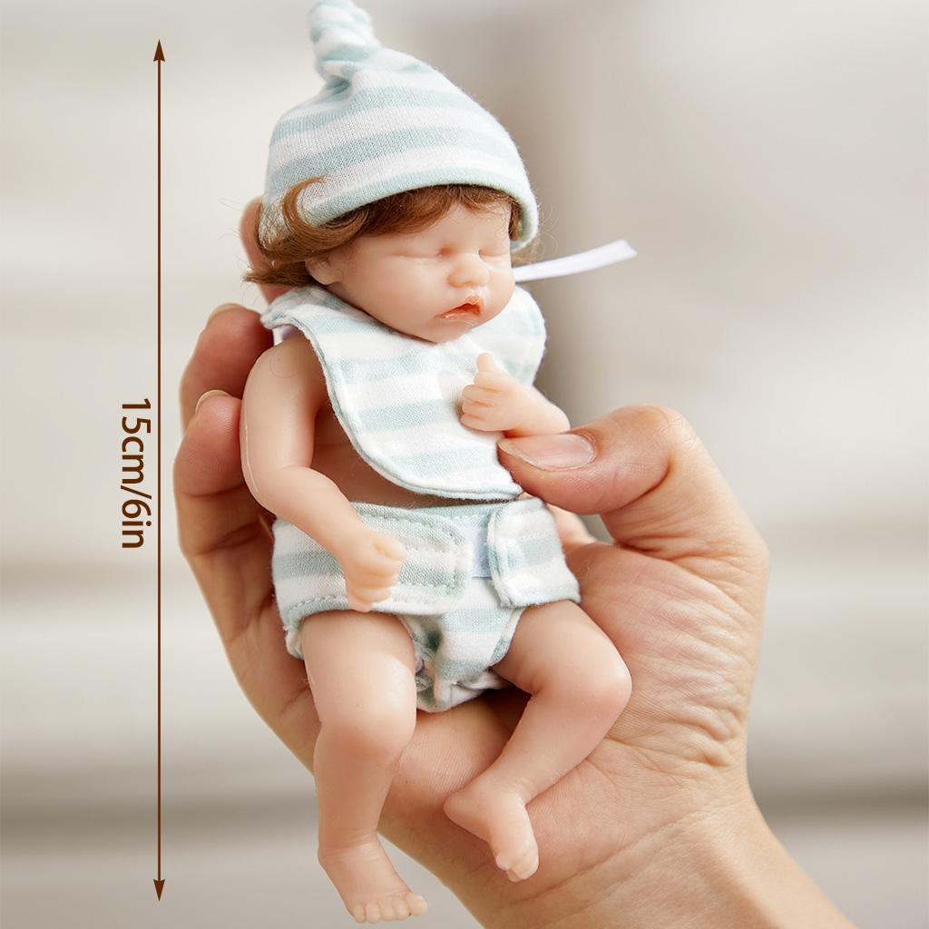 6’’ Baby Girl for Doll Reborns Lifelike for Doll Lovely Newborn Girl Gift Real Soft for Touch Caucasian for Doll with Ro