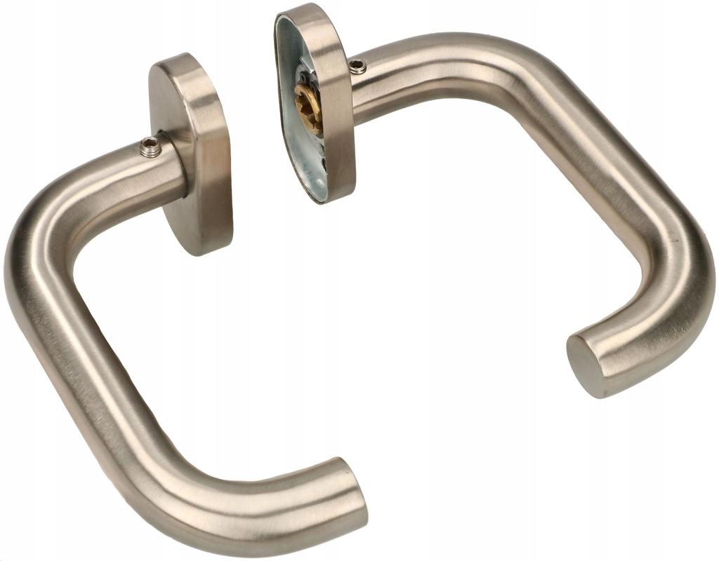 Stainless steel INOX handle "U" with safety plate OVAL