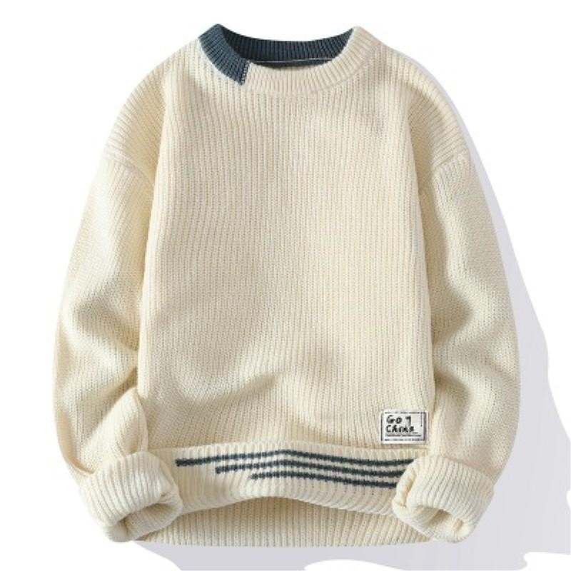 Men's Fall and Winter Sports Breathable Sweater Youth Round Neck Pullover Handsome Tops