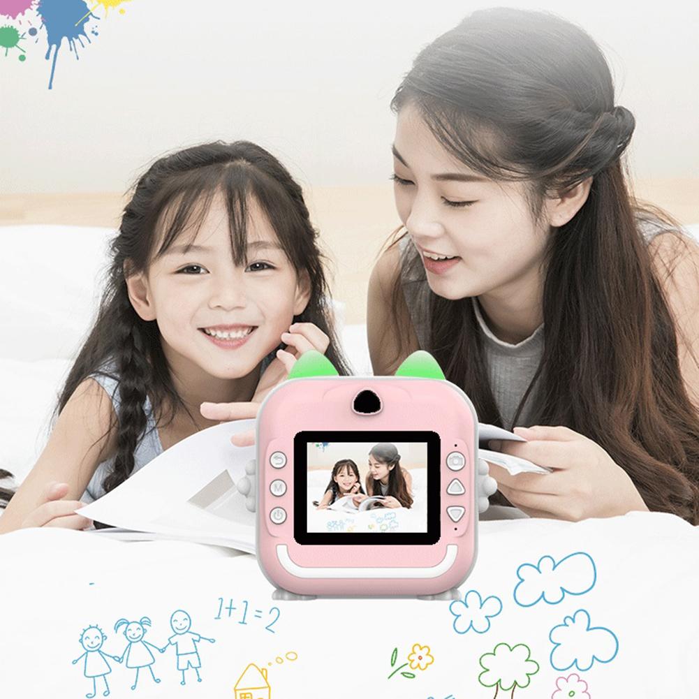 Children Instant Print Camera 2.4inch IPS Screen Kids Digital Photo Camera Video Recording Take Pictures Girl  Birthday Gift