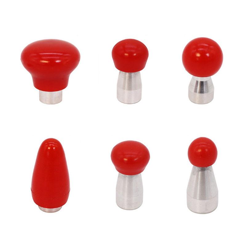 6Pcs Car Dent Repair Tool Hat Hammer Replacement Head Dent Dent Repair Replacement Head Hook Top Pit Head