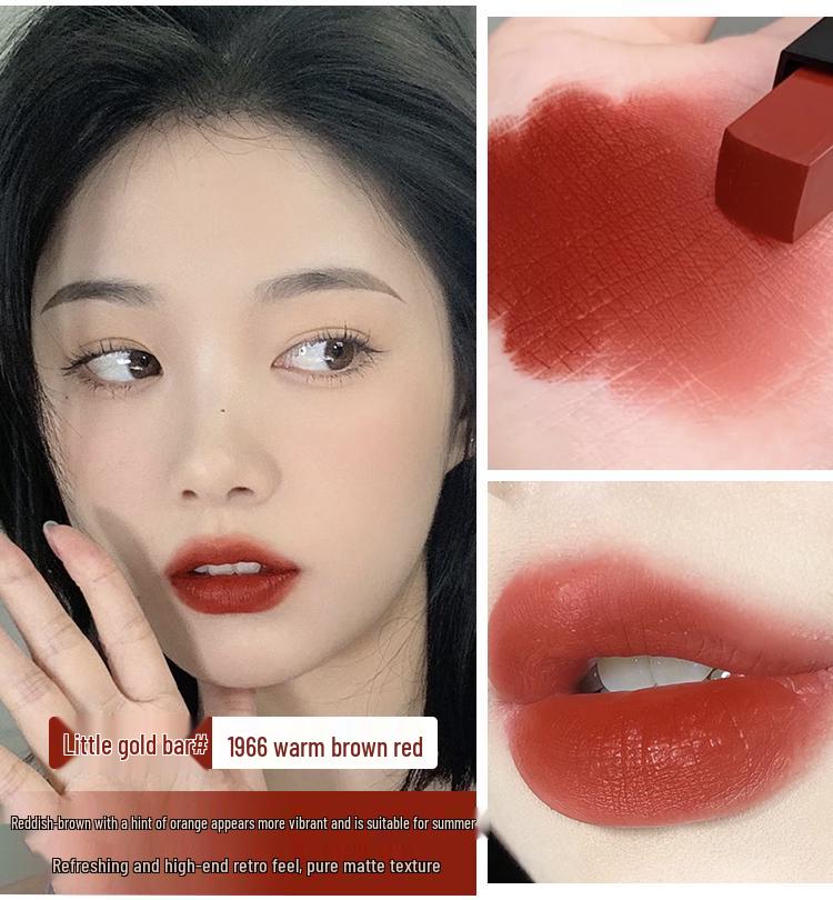 YS Luo Jiakou Gold & Little Black Bar Lipstick Set (1966 21, 314, 302) - Genuine YSL Cosmetics for Women