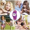 Toddler Kids Children Girls Boys Watch, 3D Cute Cartoon Silicone Band Wristwatch Time Teacher Gift for Girls Boys (Purple Butterfly)