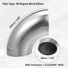 uxcell SS304 90 Degree Mandrel Bend Elbow Stainless Steel Bend Tube Exhaust Elbow Pipe