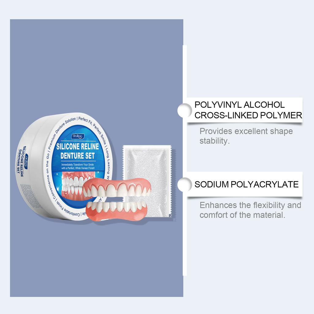 ORALHOE Snap-On Teeth Cover – Temporary Cosmetic Veneers for Whiter-Looking Teeth, Stain Coverage Set