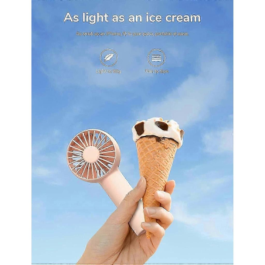 Mini Portable Battery Operated Fan with 2000mAh Battery,USB Powered,3 Speeds,Rechargeable-Pink SZRH