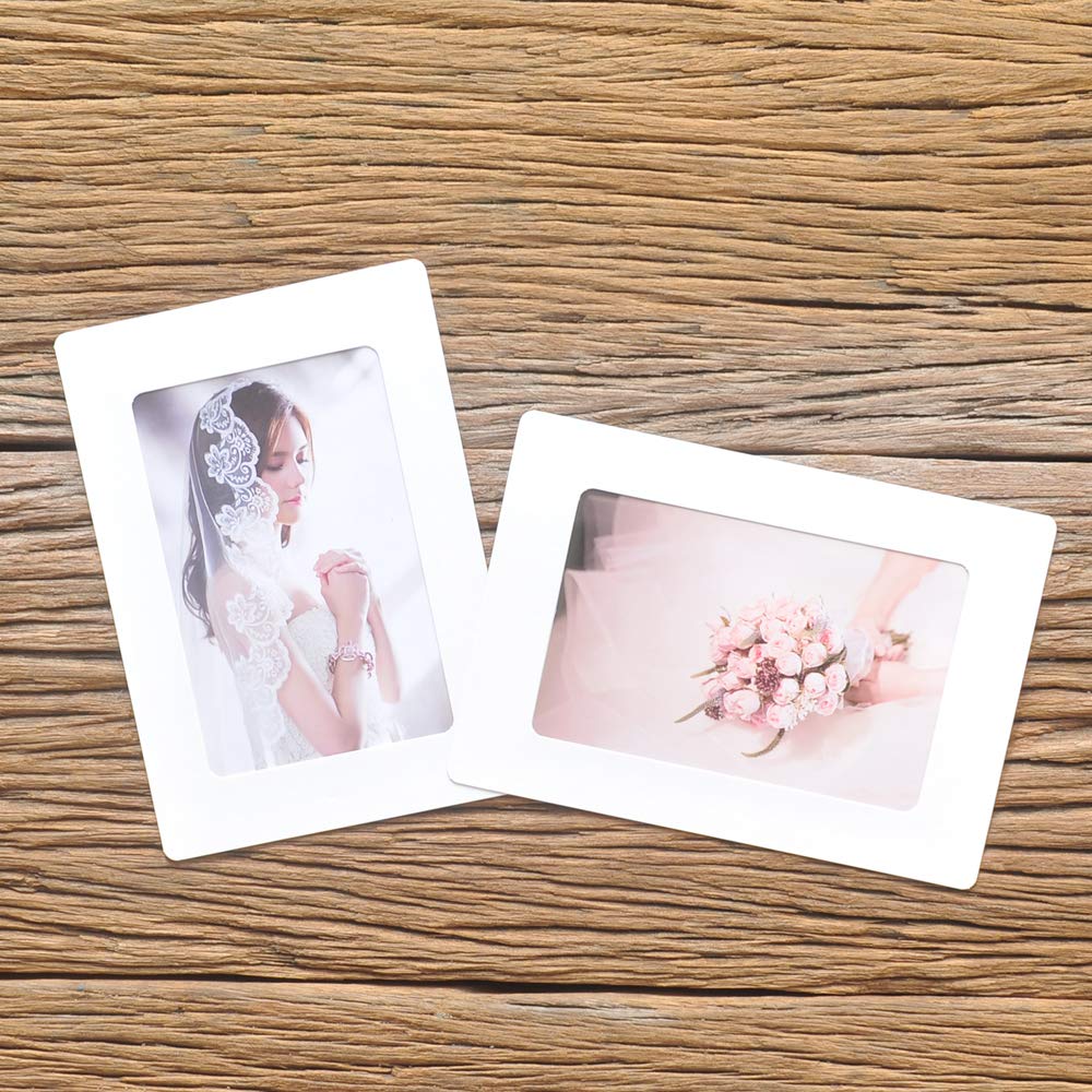 Einfacher Papier-Fotorahmen Weiß 4x6 Zoll EINFACHER Papierrahmen Weiß 20 Stück x Fotopapierrahmen Mono-ähnlich - (102 152mm)