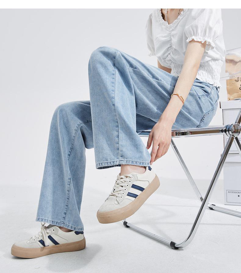 Korean High-Waist Loose Straight-Leg Jeans for Women - Summer/Autumn 2022