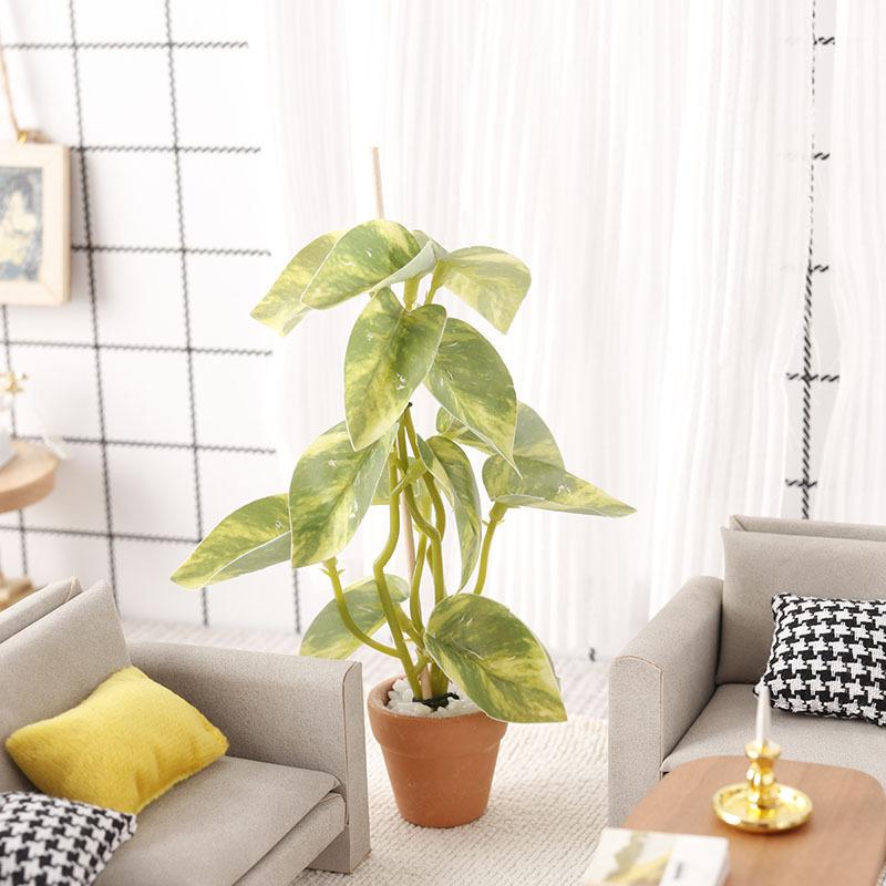 1/12 Dollhouse Simulation Green Plants Bonsai Model Dollhouse Scene Decoration Micro Landscape Garden Bonsai Ornament