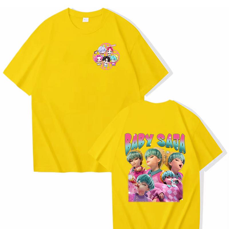 16 Colors Hot Sale New Movie KPop Demon Hunters Saja Boys Derpy Tiger Rumi Mira Zoey Graphic T-shirt Men Women Casual T Shirts