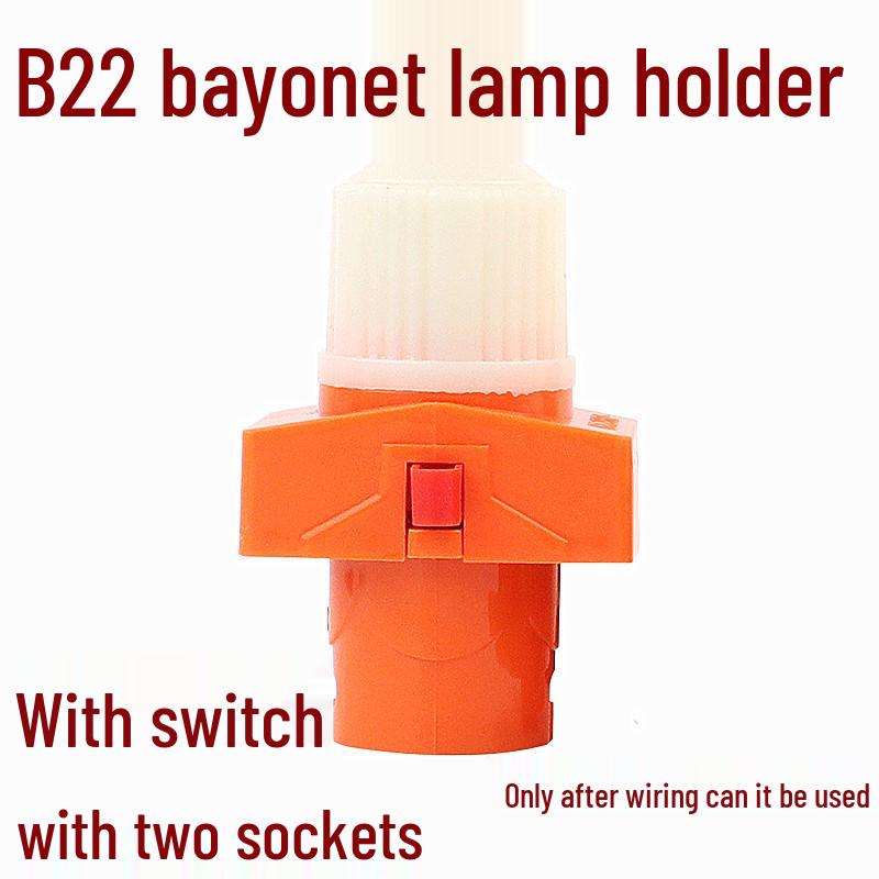 LED Bulb Screw-in Bayonet Pendant Lamp Holder with Switch, E27/B22, Free Shipping