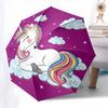 Unicorn, Rainbow- Automatic Umbrella, Four Seasons Portable Folding Umbrella, Suitable for Men and Women, Travel, Daily Compact Umbrella, Ou
