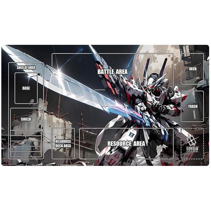 2026 New Gundam GCG Solo Play Mat DIY Anime Card Game Mat Non-Slip Single Player Table Mat Gift for Kids Collectors