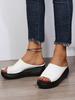 Women's Plus Size Platform Wedge Heel Slippers - Summer 2021 European & American Fashion, Open-Toe Design, Thick Outdoor Sole