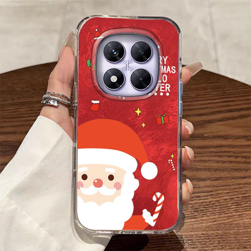 Cute Christmas Girl Reindeer Gift Phone Case For Xiaomi Redmi Note 15 14 13 12 11 11S 10 10S 9 Pro 15C 9A 13C 14C A3 9C A1 Cover