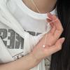 Women's Silver 925 Ribbon Heart Tassel Pullover Necklace