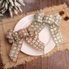 Exquisite Christmas Bows Pendant Linen Wreaths Bowknot Ornaments  Merry Christmas Decorations