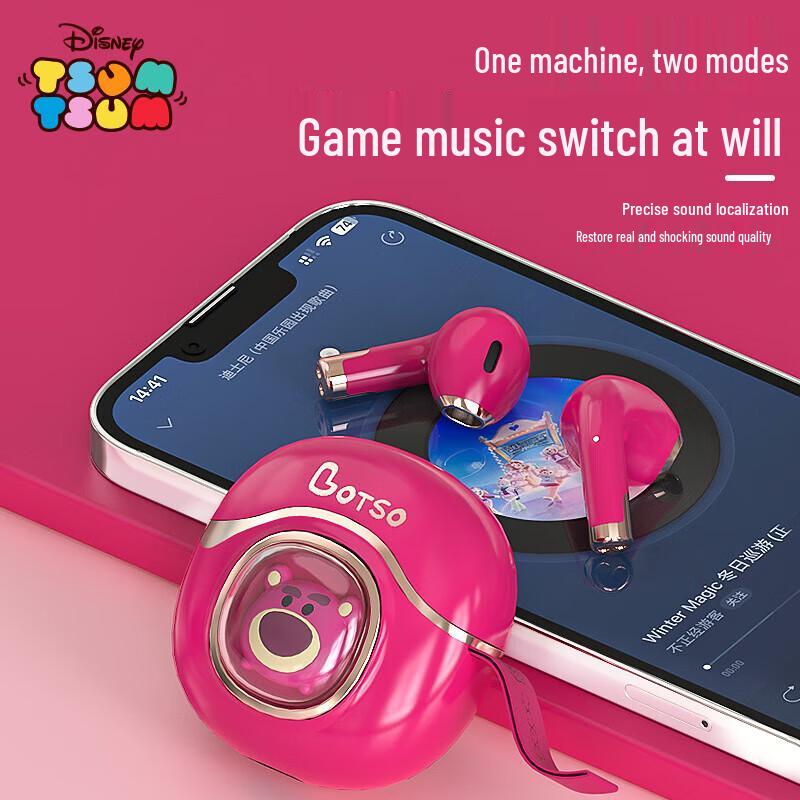 Disney P60 Strawberry Bear Wireless Half-In-Ear Bluetooth Earbuds