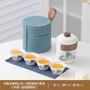 Yuzhuxun Mutton Fat Jade Porcelain Lingxue Travel Tea Set