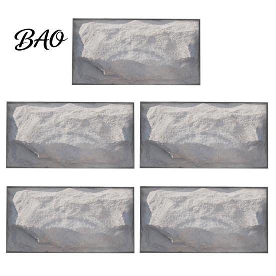 Retro Brick Pattern Wall Art 5Pcs Vintage Tile Stickers, Waterproof Oil?Proof Wallpaper, Peel Decorative Tiles for Home & Stick Backsplash