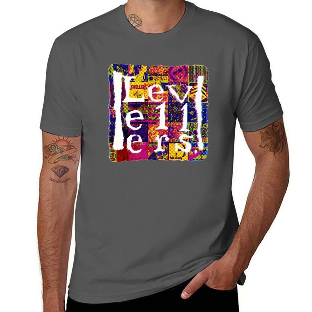 La Levellers Best Of English Folk Rock Band Maglietta T-shirt Unisex Magliette in Cotone Pesante per Unisex Pacco Maglietta in Cotone